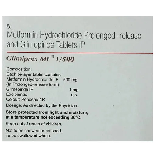 glimiprex mf 1/500mg tablet 15's